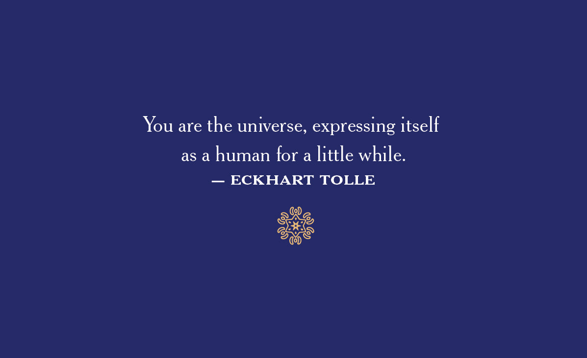 
                  
                    You are the universe, expressing itself as a human for a little while. Eckhart tolle
                  
                
