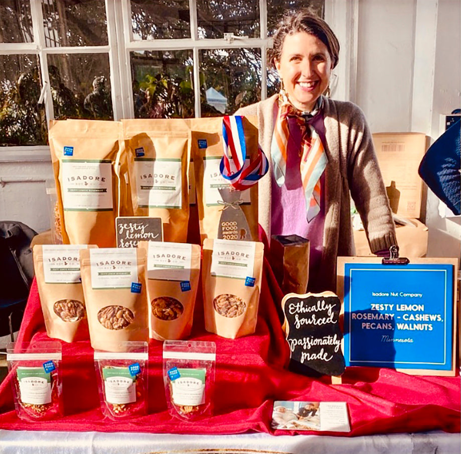 Tasya selling nuts at Good Food Market.