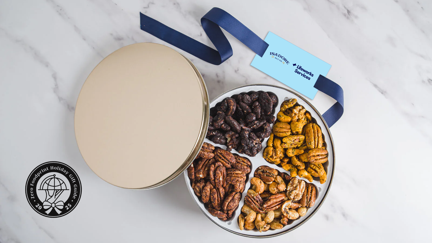 
                  
                    Lifeworks & Isadore Nut Co. “Gifting for Good” All Nut Gift Tin
                  
                