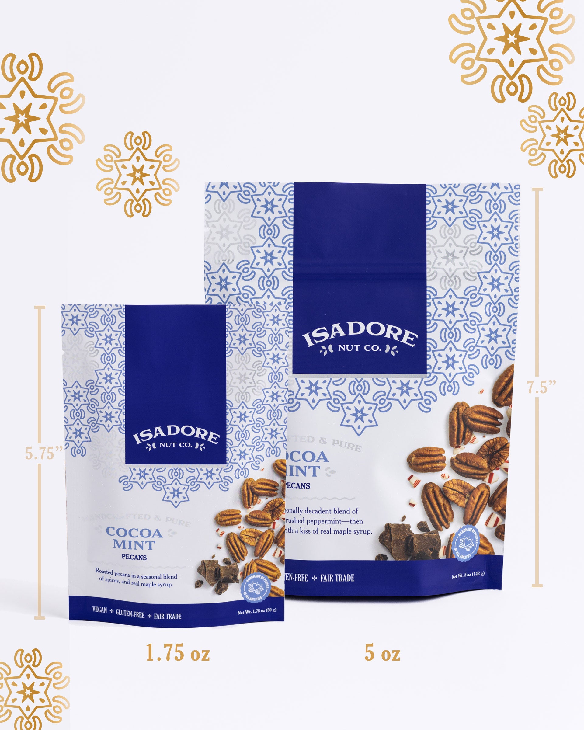 COCOA MINT- Pecans 1.75 oz and 5 oz bags.