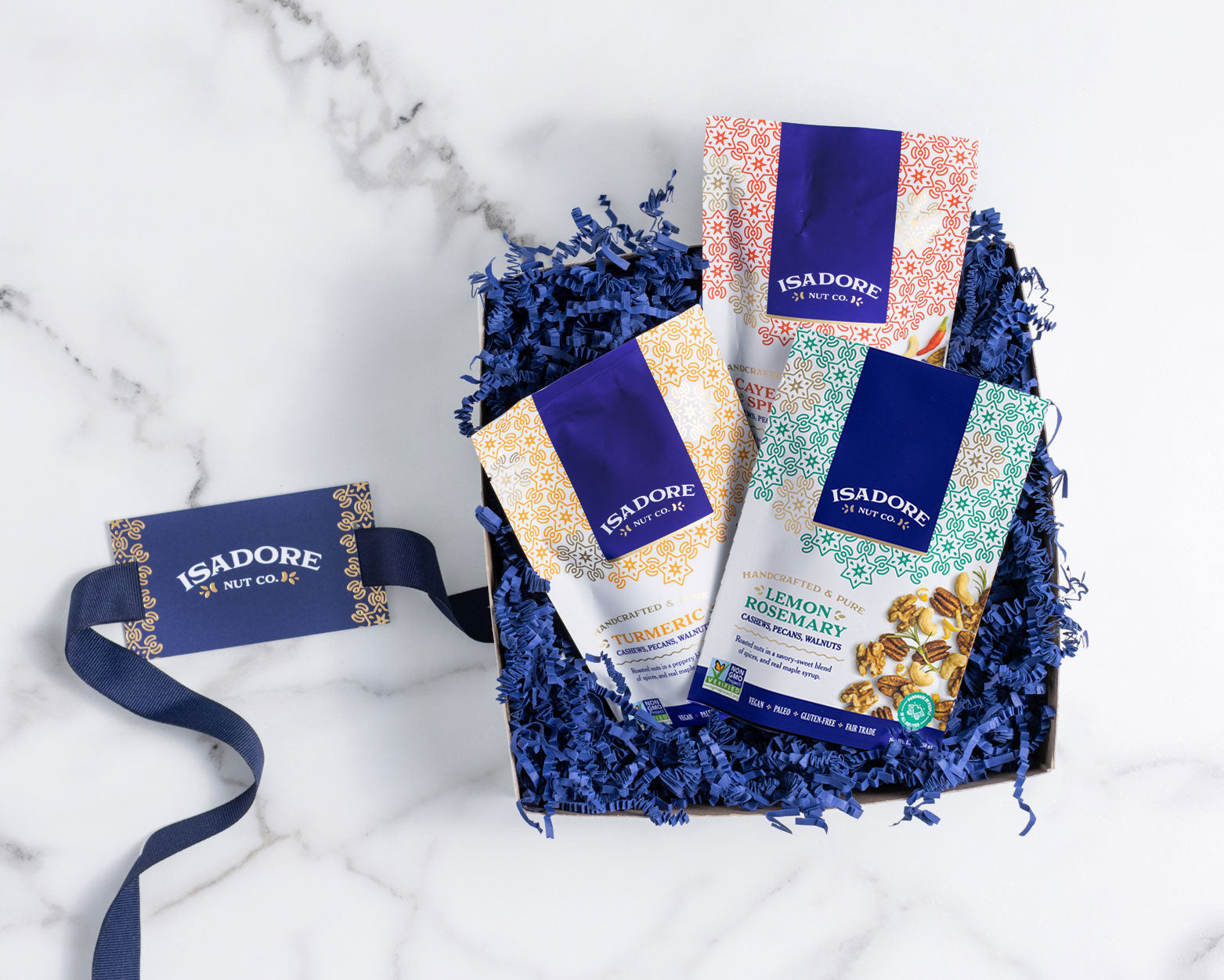 Gift Box- Cayenne Spice, Lemon Rosemary, Turmeric Delicious food with a social mission is the best kind of gift to give. Treat someone with a trio of our most beloved blends: Cayenne Spice, Lemon Rosemary and Turmeric. All are 1.75 oz bags