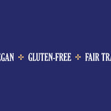 NON GMO Verified. vegan. paleo. gluten-free. fair trade.
