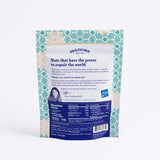 Roasted nuts in a savory-sweet blend of spices, and real maple syrup. One of our most popular flavors. Bright, zesty lemon and fresh chopped rosemary team up to build an award-winning combination of citrus and herbs. Back of packaging.