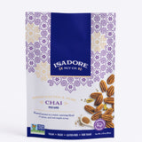 CHAI- Pecans Roasted pecans in a sweet, warming blend of spices, and real maple syrup. An award-winning snack that mimics a warm cup of tea with a unique combination of earthy turmeric, spicy cinnamon and a punch of bright ginger.